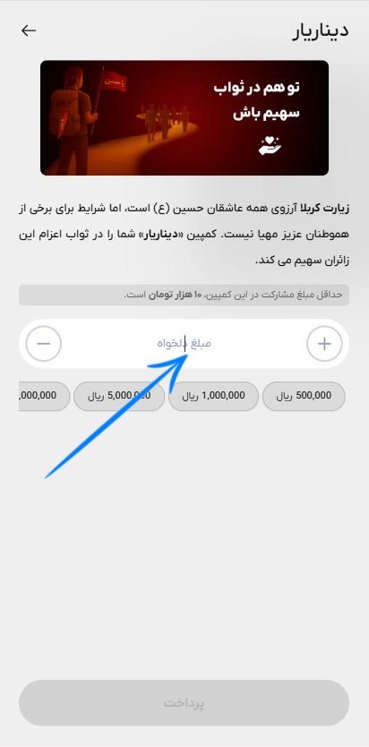 تعیین مبلغ پرداخت دیناریار