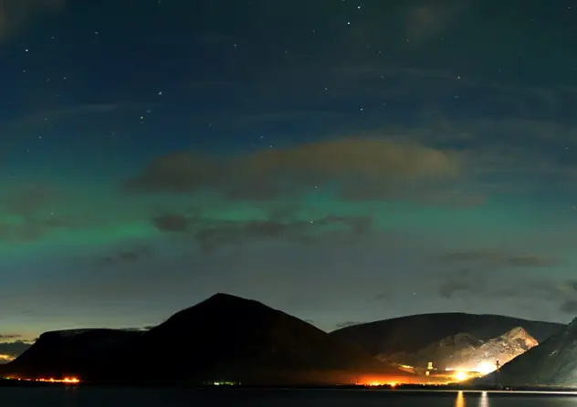 شفق قطبی در کیروفسک روسیه