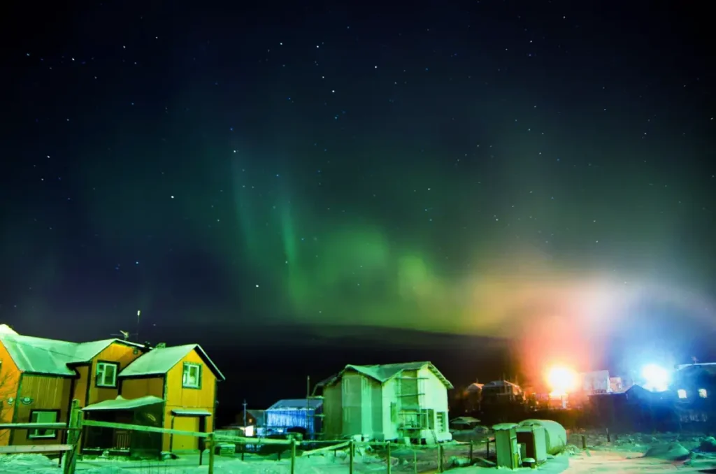 شفق قطبی در سالخارد روسیه